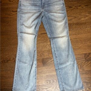 White House Black Market Blue Flare Wide Leg Jeans